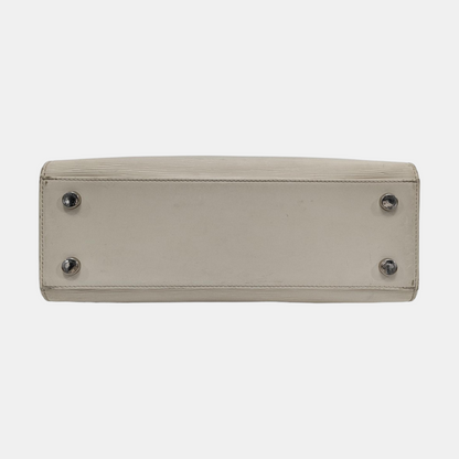 LOUIS VUITTON BREA Medium size 白色EPI牛皮水波纹医生包Shoulder Bag Handbag Silver Hardware Removable shoulder strap-(SKU)-954459175