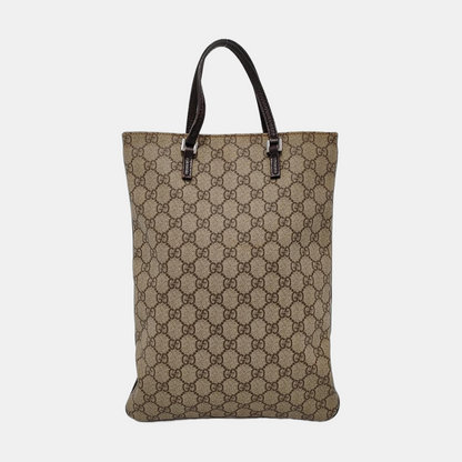 GUCCI Tote bag Ebony Coated Canvas Monogrammed Handbag Black hardware-(SKU)-954704825