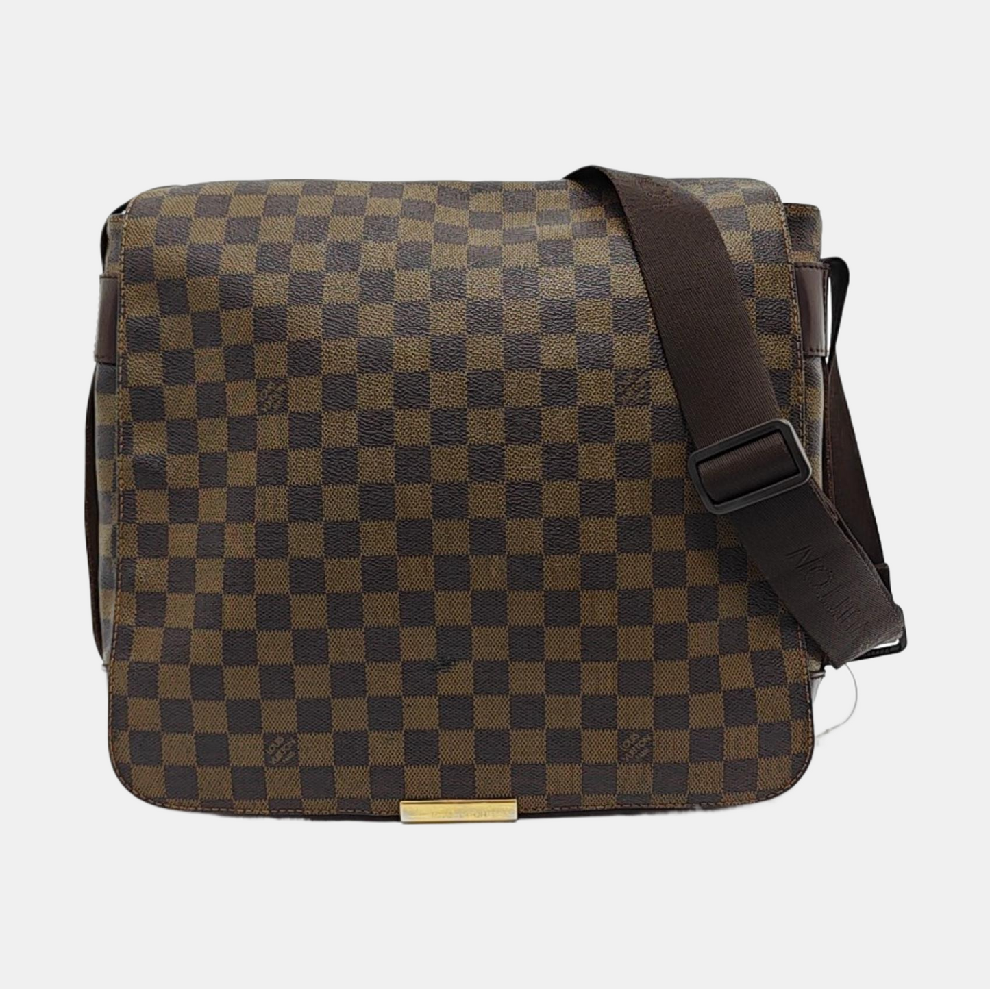 LOUIS VUITTON BASTILLE Brown Coated Canvas Checkered Single Shoulder Bag Crossbody Golden hardware-(SKU)-954553380
