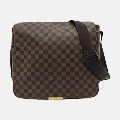 LOUIS VUITTON BASTILLE Brown Coated Canvas Checkered Single Shoulder Bag Crossbody Golden hardware-(SKU)-954553380