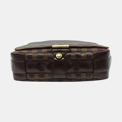 LOUIS VUITTON BASTILLE Brown Coated Canvas Checkered Single Shoulder Bag Crossbody Golden hardware-(SKU)-954553380