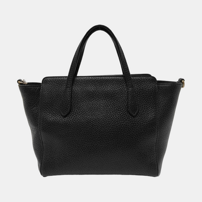 GUCCI Swing Black Cowhide Single Shoulder Bag Tote Bag Golden hardware Removable shoulder strap-(SKU)-954725324