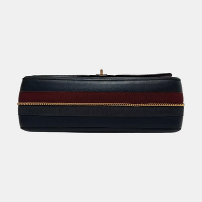 CHANEL 2.55 Deep Blue Calf Leather Single Shoulder Bag Crossbody Bag Golden Hardware 26 Openings-(SKU)-954526638