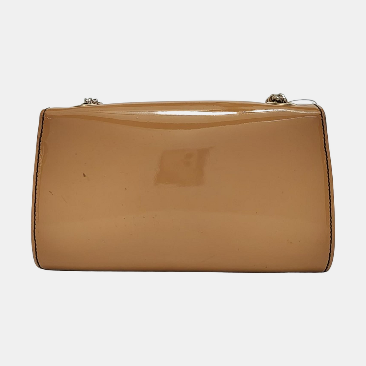 GUCCI Emily Chain Small size Brown Patent Leather Horse Bit Single Shoulder Bag Golden hardware-(SKU)-954647848