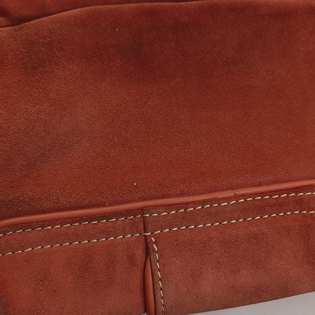 CELINE METALLICOrange Suede Leather Single Shoulder Bag-(SKU)-954357639