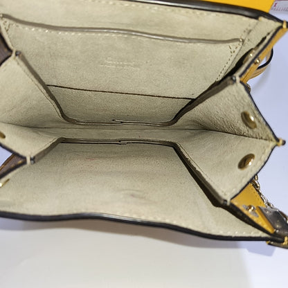 Chloé Faye Small size Yellow Leather Single Shoulder Bag Crossbody Bag Handbag Golden hardware Removable shoulder strap-(SKU)-954686594