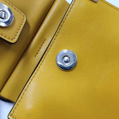Chloé Faye Small size Yellow Leather Single Shoulder Bag Crossbody Bag Handbag Golden hardware Removable shoulder strap-(SKU)-954686594