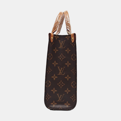 LOUIS VUITTON SAC PLAT BB Brown Coated Canvas Monogram Notepad Bag Crossbody Shoulder Bag Sling Bag Golden Hardware Removable Strap-(SKU)-954740431