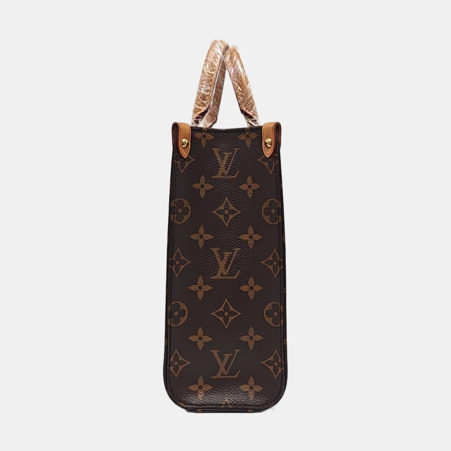 LOUIS VUITTON SAC PLAT BB Brown Coated Canvas Monogram Notepad Bag Crossbody Shoulder Bag Sling Bag Golden Hardware Removable Strap-(SKU)-954740431