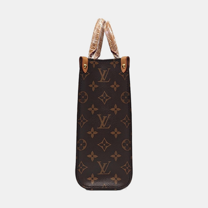 LOUIS VUITTON SAC PLAT BB Brown Coated Canvas Monogram Notepad Bag Crossbody Shoulder Bag Sling Bag Golden Hardware Removable Strap-(SKU)-954740431