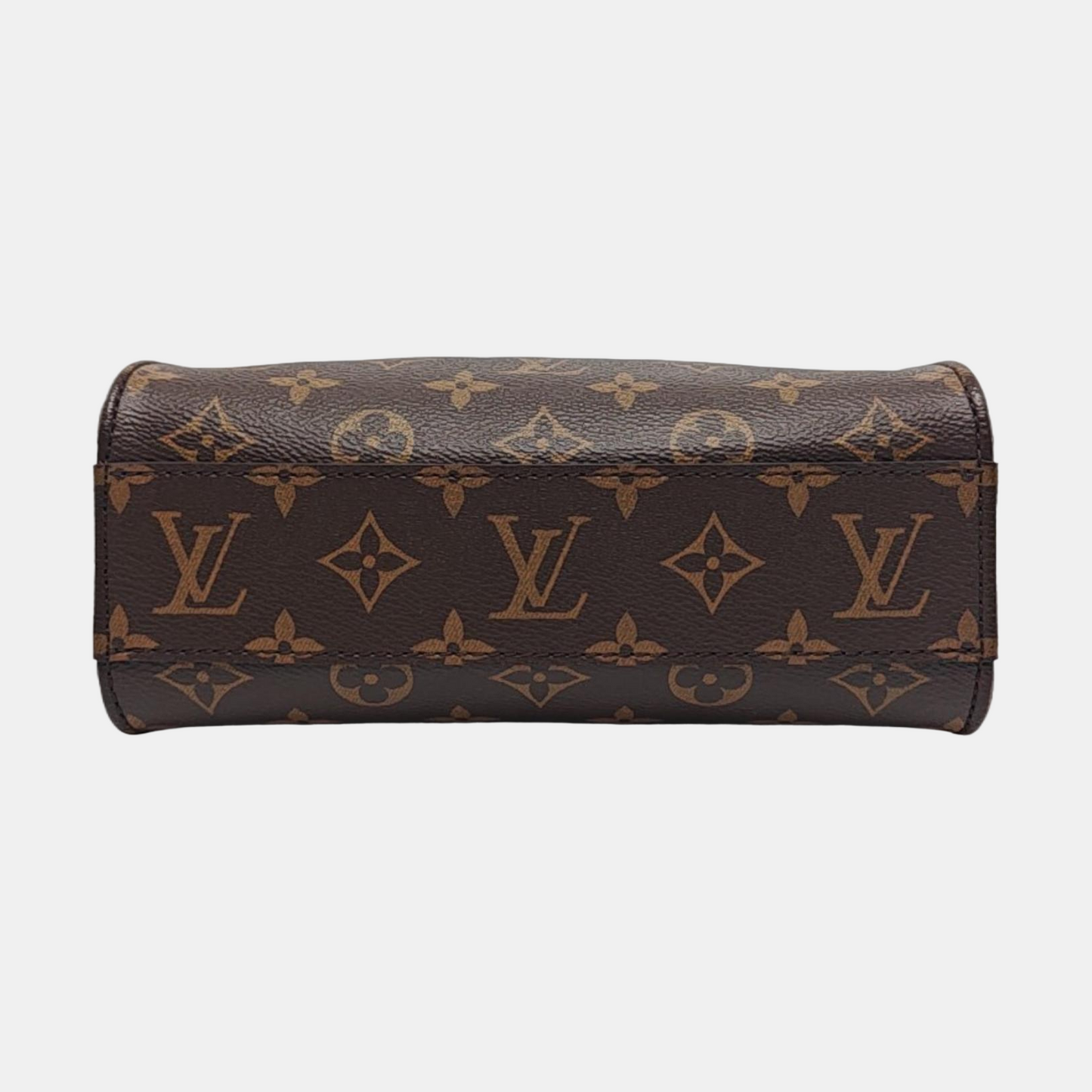 LOUIS VUITTON SAC PLAT BB Brown Coated Canvas Monogram Notepad Bag Crossbody Shoulder Bag Sling Bag Golden Hardware Removable Strap-(SKU)-954740431