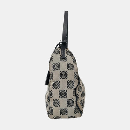 LOEWE Tote bag Grey Canvas Monogram Single Shoulder Bag Golden hardware-(SKU)-954726102