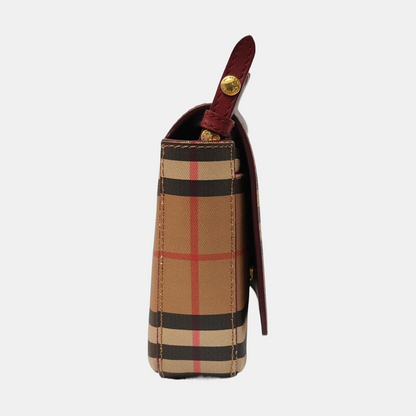 BURBERRY Small size Red Cowhide Single Shoulder Bag Golden hardware Removable shoulder strap-(SKU)-954789335