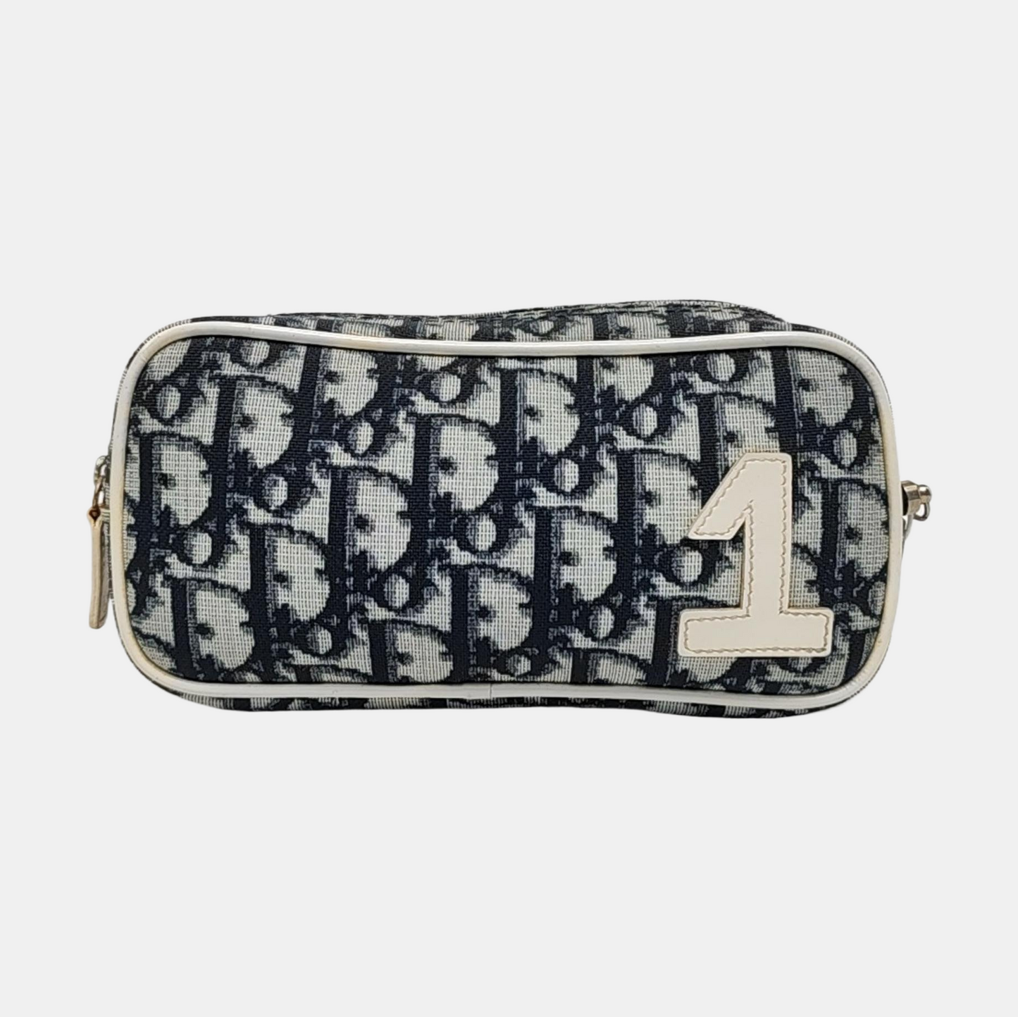 DIOR Rasta Dark Blue Coated Canvas Old Flower Patchwork Handbag Handbag Golden Silver Hardware-(SKU)-954845460