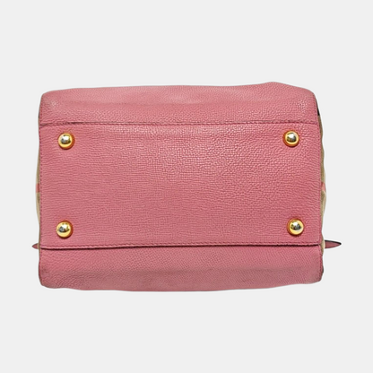 BURBERRY Canterbury mini Pink cowhide horse race pattern shoulder bag/handbag Golden hardware-(SKU)-954760637