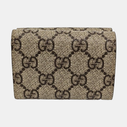 GUCCI The Hacker Project Beige Canvas Monogram Money Wallet Golden hardware-(SKU)-955112285