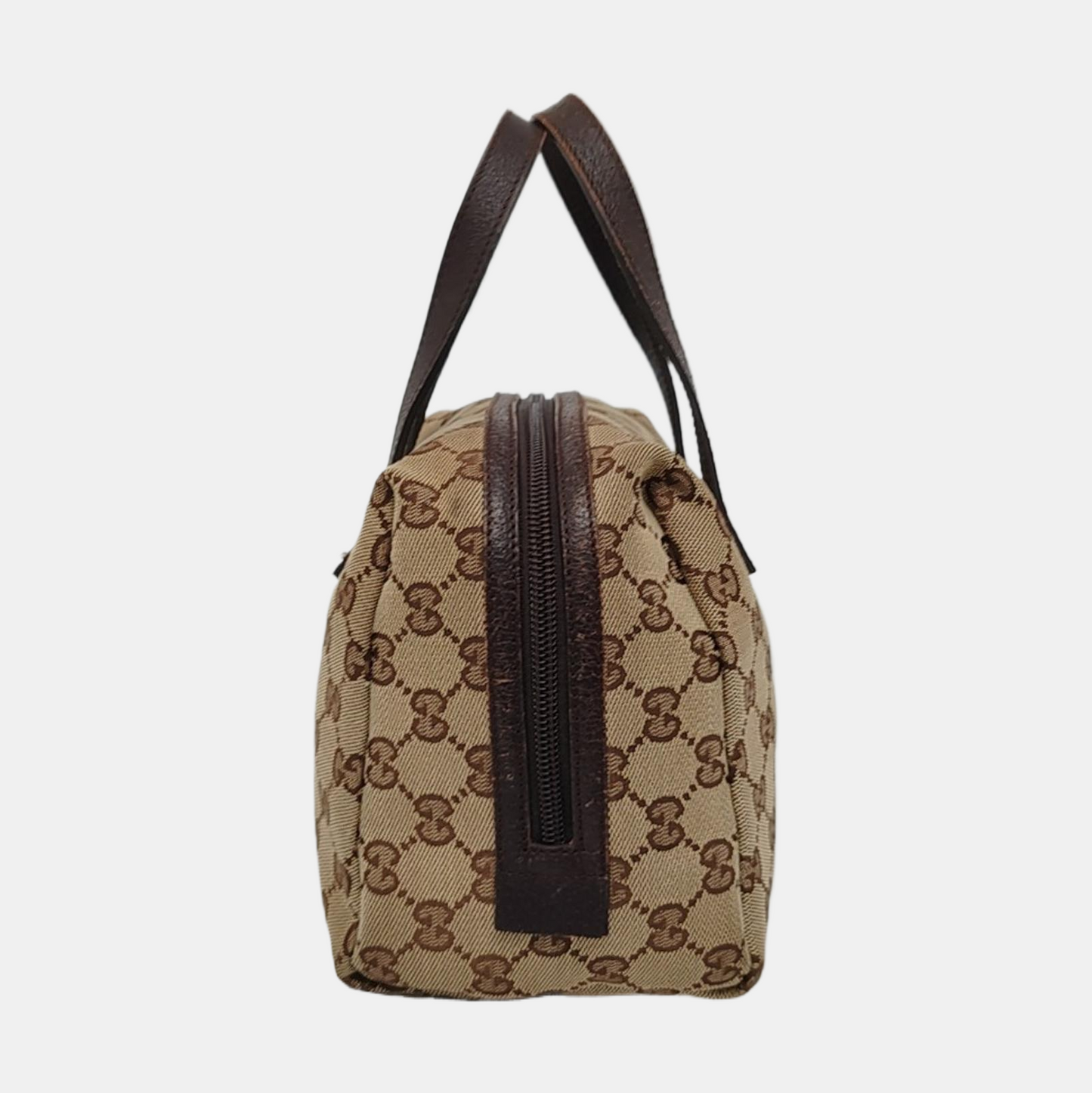 GUCCI Brown Canvas Monogrammed Tote Bag Golden hardware-(SKU)-946191462