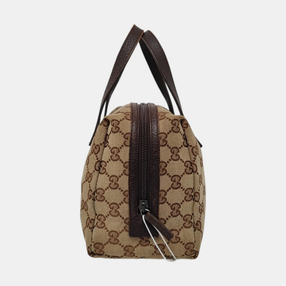 GUCCI Brown Canvas Monogrammed Tote Bag Golden hardware-(SKU)-946191462