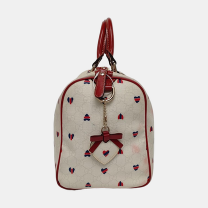 GUCCI Joy Beige Coated Canvas Printed Tote Bag Golden hardware-(SKU)-955096303
