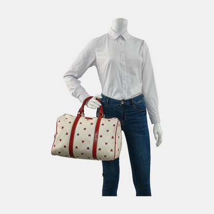GUCCI Joy Beige Coated Canvas Printed Tote Bag Golden hardware-(SKU)-955096303
