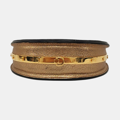 Chloé Nile Golden Cowhide Crossbody Single Shoulder Bag Handbag Golden hardware Removable shoulder strap-(SKU)-954874454