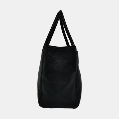 CHANEL CERF Black Calfskin Leather Shoulder Bag with Removable Strap-(SKU)-954658112