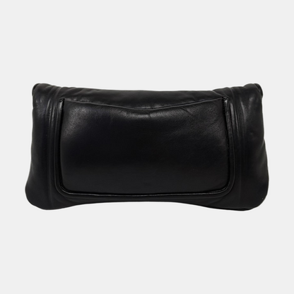 CHANEL VINTAGE PUFFY Black Lamb Leather Handbag with Gold Hardware 28 opening-(SKU)-954943772