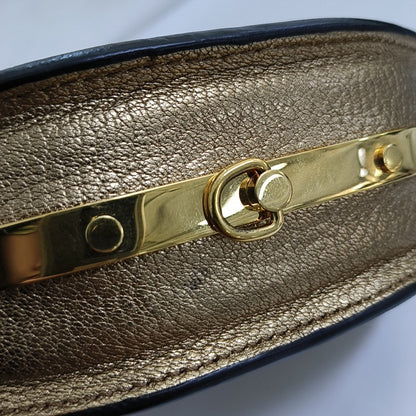 Chloé Nile Golden Cowhide Crossbody Single Shoulder Bag Handbag Golden hardware Removable shoulder strap-(SKU)-954874454
