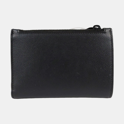 YSL Black Cowhide lychee patternWallet Black hardware-(SKU)-955350778