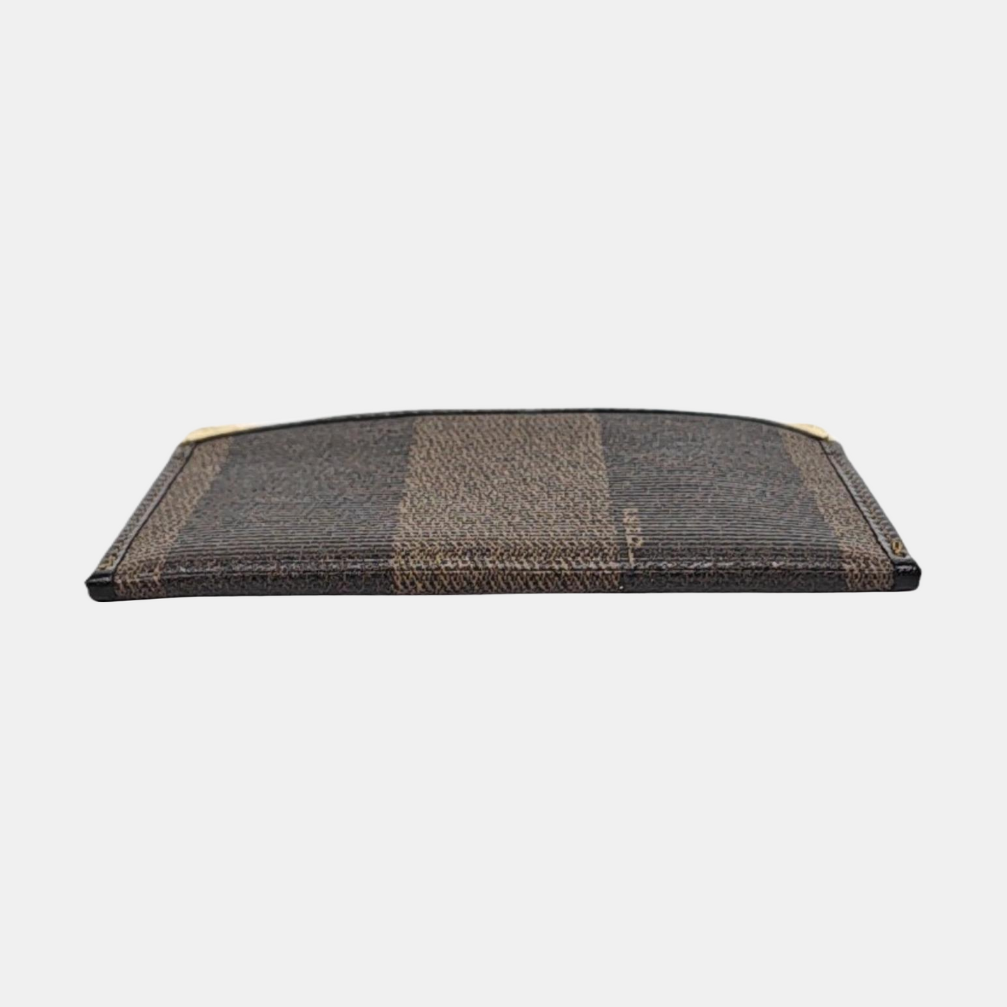 FENDI Brown Coated Canvas Card Holder Golden hardware-(SKU)-955270399