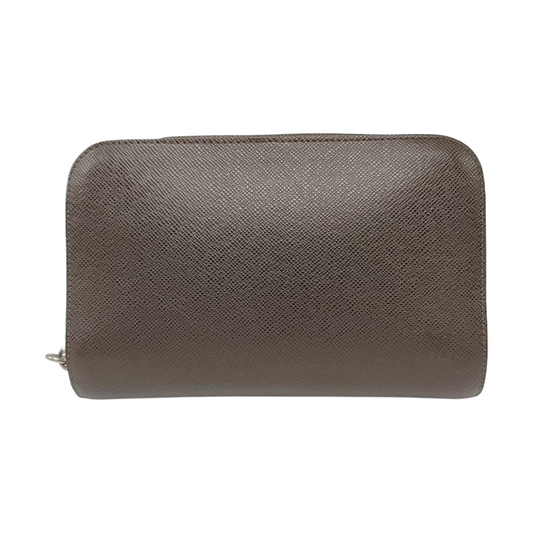 LOUIS VUITTON BAIKAL Brown Calfskin Clutch Handbag Silver Hardware-(SKU)-955218980