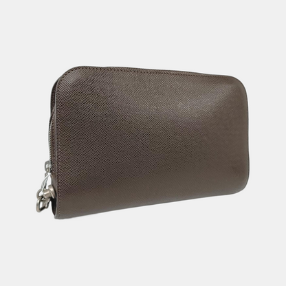 LOUIS VUITTON BAIKAL Brown Calfskin Clutch Handbag Silver Hardware-(SKU)-955218980