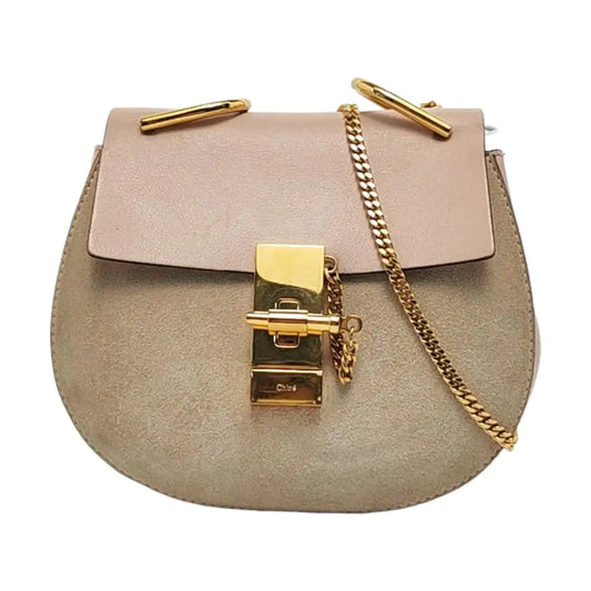 Chloé Drew mini Pink Cowhide Piglet Bag Single Shoulder Bag Golden hardware-(SKU)-955378540
