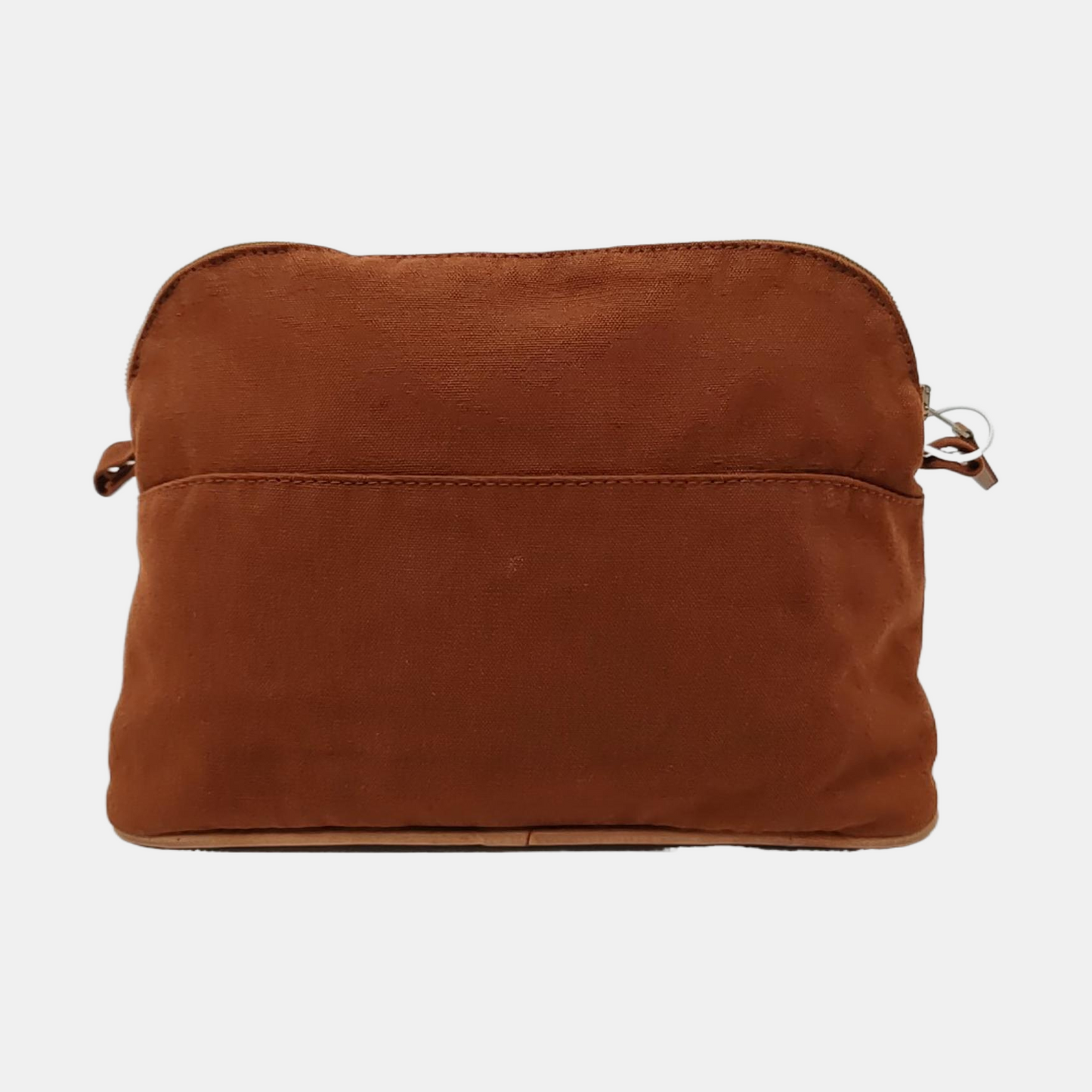 HERMÈS Bolide Beige Canvas Clutch Bag Silver Hardware-(SKU)-955276416