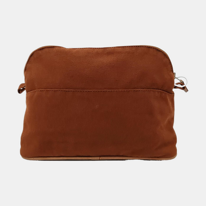 HERMÈS Bolide Beige Canvas Clutch Bag Silver Hardware-(SKU)-955276416