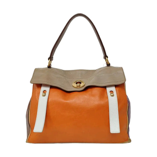 YSL MUSE TWO Multicolor Cowhide Single Shoulder Bag Tote Golden hardware-(SKU)-955589540