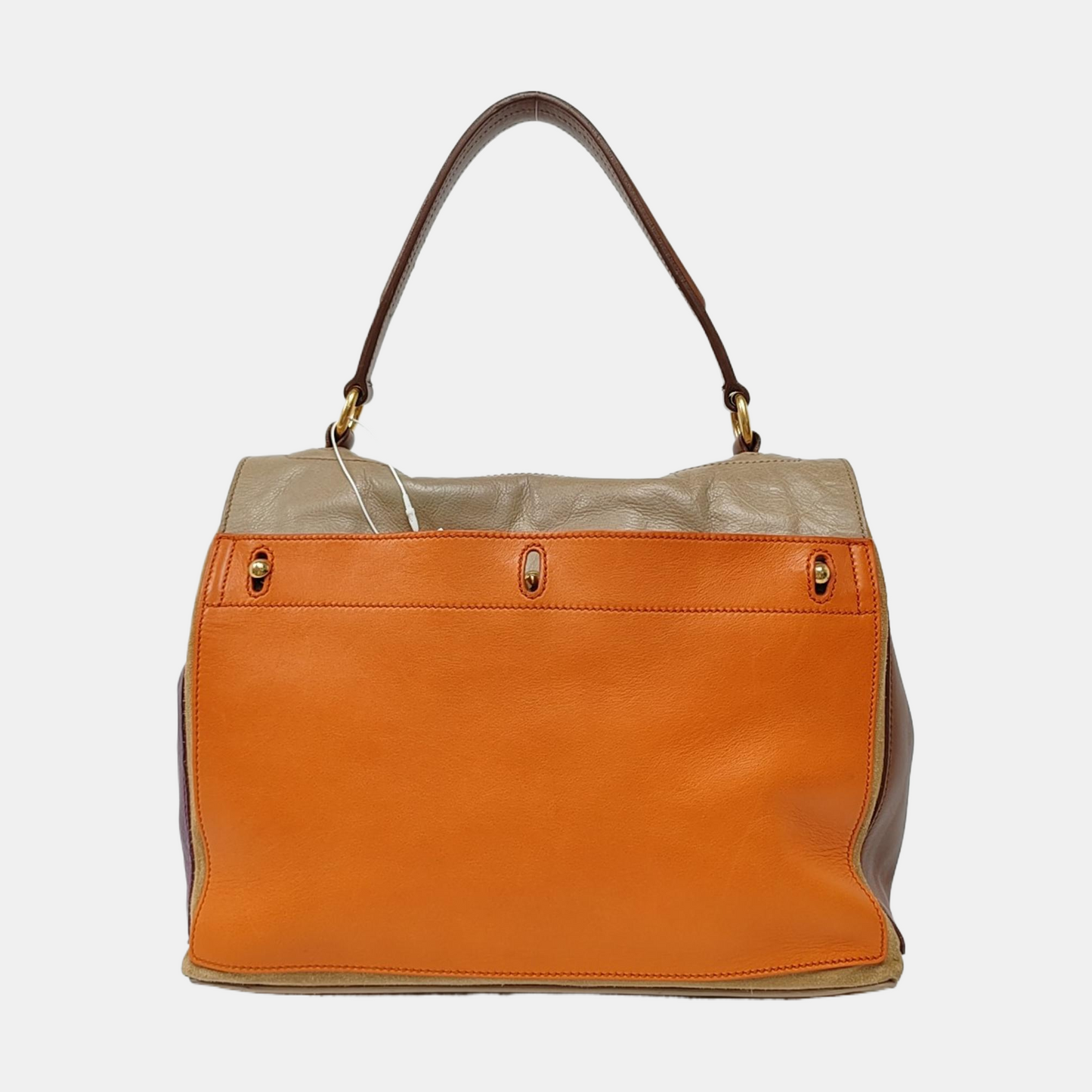 YSL MUSE TWO Multicolor Cowhide Single Shoulder Bag Tote Golden hardware-(SKU)-955589540