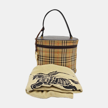 BURBERRY Khaki canvas military horse pattern tote bag Golden hardware-(SKU)-955755761