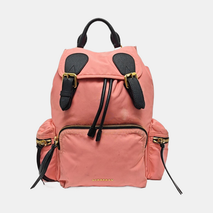 BURBERRY The Rucksack Medium size Pink Nylon Backpack Golden hardware-(SKU)-955860054