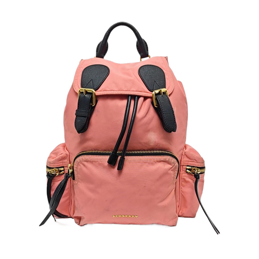 BURBERRY The Rucksack Medium size Pink Nylon Backpack Golden hardware-(SKU)-955860054