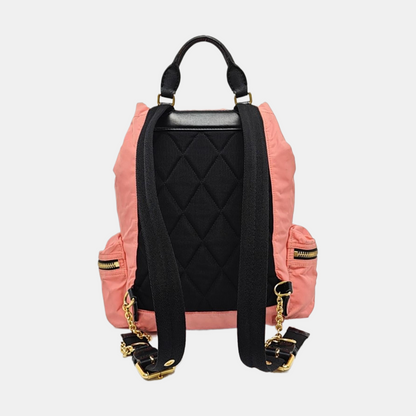 BURBERRY The Rucksack Medium size Pink Nylon Backpack Golden hardware-(SKU)-955860054