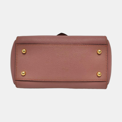 BURBERRY Buckle Pink Cowhide Sling Bag Tote Bag Golden hardware shoulder straps-(SKU)-955529544