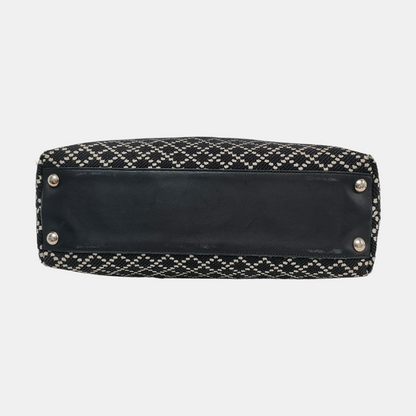 GUCCI Princy Black Fabric Jacquard Single Shoulder Bag Golden hardware-(SKU)-955712235