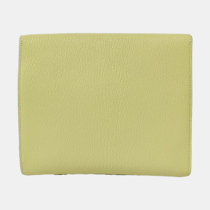 HERMÈS Clic 16 Absinthe green Chèvre Mysore leather Clic 16 bag crossbody bag with handle, silver hardware, U, removable shoulder strap-(SKU)-955630139