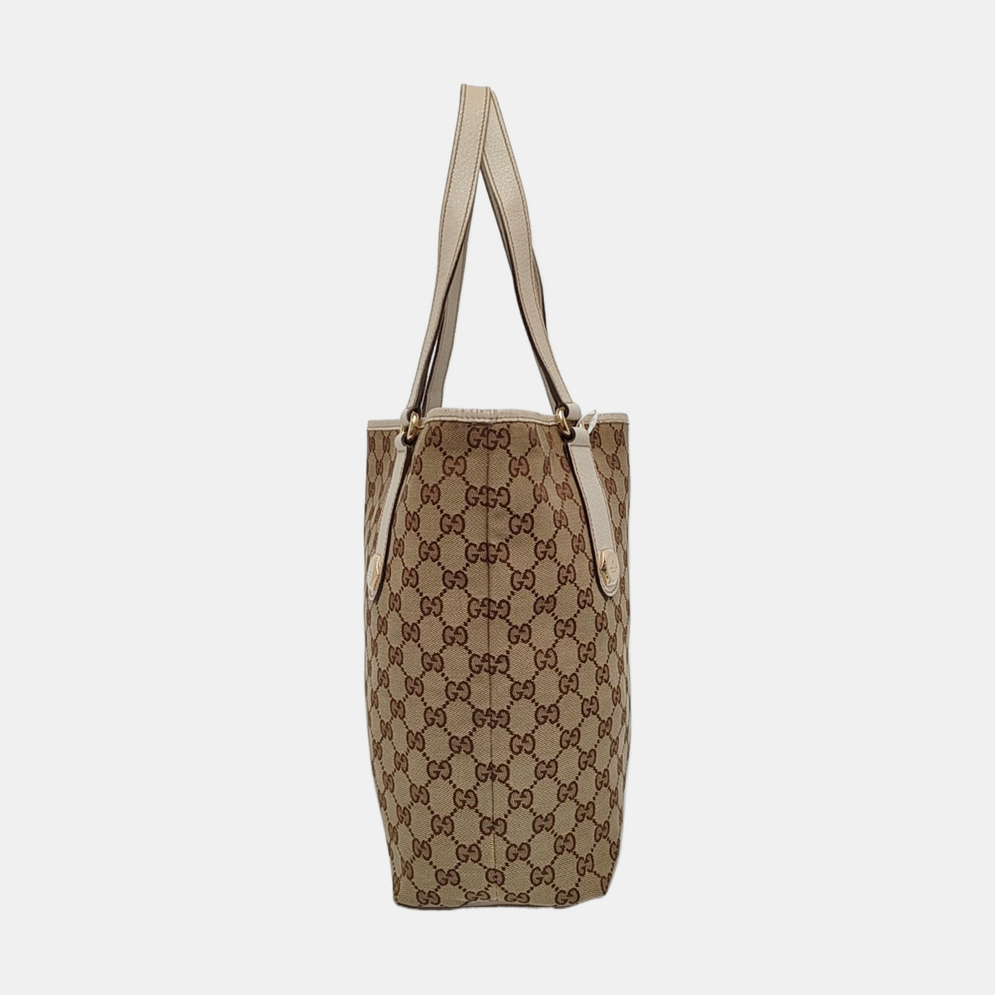 GUCCI Bucket bag Khaki Canvas Monogram Floral Single Shoulder Bag Tote Bag Golden hardware-(SKU)-955867779