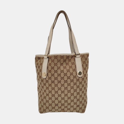 GUCCI Bucket bag Khaki Canvas Monogram Floral Single Shoulder Bag Tote Bag Golden hardware-(SKU)-955867779