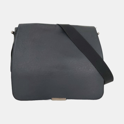 LOUIS VUITTON VIKTOR Black Cowhide Single Shoulder Bag Crossbody Bag Silver Hardware-(SKU)-955690536