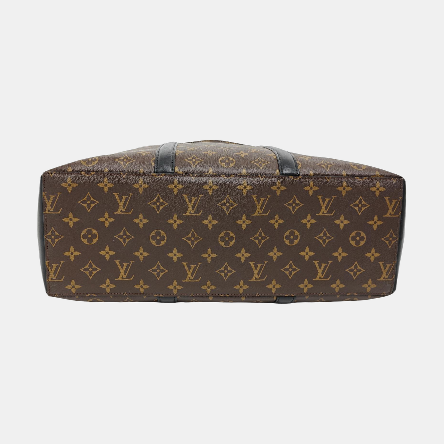 LOUIS VUITTON WEEK-END Large Size Brown Coated Canvas Monogram Single Shoulder Bag Handbag Black Hardware Removable Shoulder Strap-(SKU)-955520114