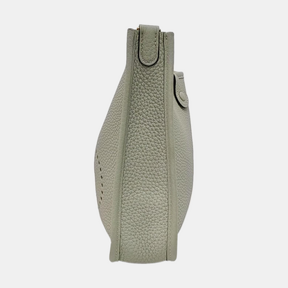 HERMÈS Evelyne TPM Ice Grey Clemence Leather Openwork Evelyne Shoulder Bag Tote Bag Golden Hardware B Stamp Removable Strap Accessories Complete-(SKU)-955859710