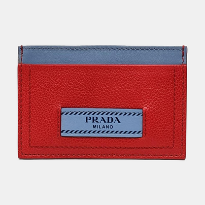 PRADA Red Cowhide Card Case-(SKU)-955739022